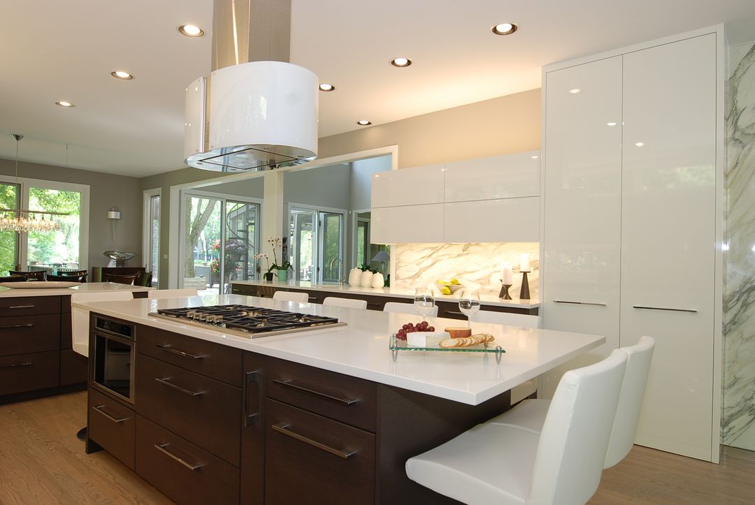 Contemporary kitchen with hidden pantry - Riverwoods kitchen remodel by Kelly Thayer